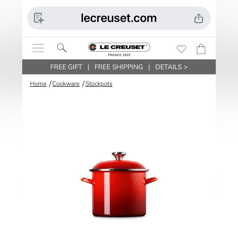 Le Creuset Cerise Red 6 Quart Stockpot